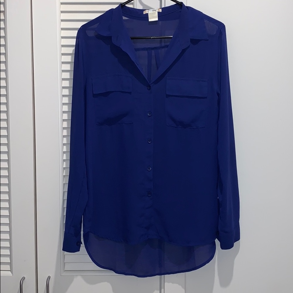 Sheer long sleeve top/blouse